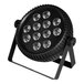 A black Prost Lighting SuperPar 12 LED wash light with 12 hex lights.