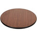 Lancaster Table & Seating 30" Laminated Round Table Top Reversible Walnut / Oak Main Thumbnail 4