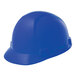 A blue Lift Safety hard hat with a short brim and 4-point ratchet suspension.