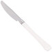 WNA Comet RFDKN480I Reflections Duet 7 1/2" Stainless Steel Look Heavy Weight Plastic Knife with Ivory Handle - 480/Case Main Thumbnail 3