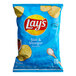 A white bag of Lay's salt and vinegar potato chips.