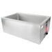 A Vollrath stainless steel countertop warmer with a large stainless steel pan inside.