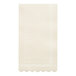 A white Sophistiplate paper guest towel with scalloped edges.