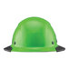 A lime green Lift Safety Dax Fifty50 hard hat with black trim.