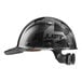 A Lift Safety Dax carbon fiber hard hat with a black and grey camo design.