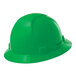 A green Lift Safety full brim hard hat with ratchet suspension.
