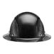 A Lift Safety Dax black carbon fiber hard hat with a full brim.