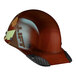 A Lift Safety Dax hard hat with a camouflage design on the brim.