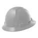 A gray Lift Safety hard hat with full brim and 4-point ratchet suspension.