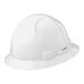 A white Lift Safety full brim hard hat.