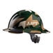 A Lift Safety Dax Jungle Camo full brim hard hat with camouflage pattern.