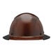 A Lift Safety Dax hard hat with a brown natural fiber resin full brim and black trim.