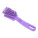 A close-up of a Carlisle Sparta purple polyester detail brush with long bristles.