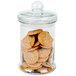 A Libbey bell jar filled with cookies.