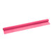 A hot pink plastic roll on a white background.