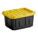 A black and yellow Tough Box storage tote with a yellow lid.