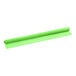 A lime green plastic roll on a white background.