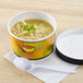Huhtamaki 71850 Streetside Print 12 oz. Double-Wall Poly Paper Soup / Hot Food Cup with Vented Paper Lid - 250/Case Main Thumbnail 1