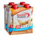 A case of Premier Protein caramel protein shakes.