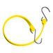 A yellow rubber Better Bungee strap with yellow galvanized steel hooks.
