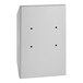 An ADIRoffice white steel rectangular wall mounted drop box with holes.