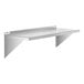 A silver stainless steel Regency wall shelf.