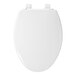 A white Mayfair Little 2 Big potty training toilet seat with a white hinge.