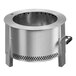 A BREEO stainless steel fire pit with a metal lid.