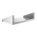 A stainless steel Regency wall mount shelf with holes.