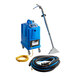 A blue NaceCare Solutions carpet extractor with hose and tube.
