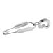 Acopa stainless steel escargot tongs with a hook on the end.