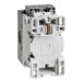 A white electrical contactor with a metal screw.