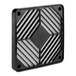 A black square Cooking Performance Group cooling fan filter with a silver striped grid.