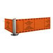 A ZonePro dual rolling barrier with orange safety banners.
