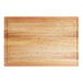 A Choice wooden cutting board with juice groove.