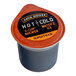 A small black and orange Java House Sumatran Cold Brew Coffee single serve pod container.