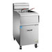 A large stainless steel Vulcan commercial deep fryer.