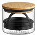 A Planetary Design airscape glass container with bamboo lid.