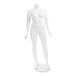 An Econoco Amber Plus Size female headless mannequin with left leg forward wearing black lingerie on a white background.