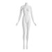 A white female headless mannequin with arms at its sides.