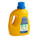 A yellow bottle of Arm & Hammer Liquid Laundry Detergent with a blue lid.