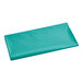 A teal plastic Table Mate table cover in a blue plastic wrap on a white background.