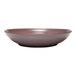 A brown Libbey terracotta coupe bowl with a white background.
