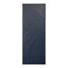 A navy blue rectangular menu cover with a leather texture.