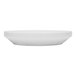 A close up of a Libbey white porcelain coupe bowl on a white background.