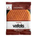 A brown and white package of Vafels with a close up of a Vafel.