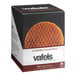 A box of Vafels Individually Wrapped Vegan Coffee Stroopwafels with a diamond pattern on the waffle.