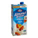 A blue carton of Almond Breeze Vanilla Almond Milk.