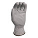 A close-up of a large Armor Guys HDPE glove with a gray polyurethane palm coating.