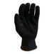 A black Armor Guys Extraflex Plus heavy duty work glove with a brown spot on the palm.